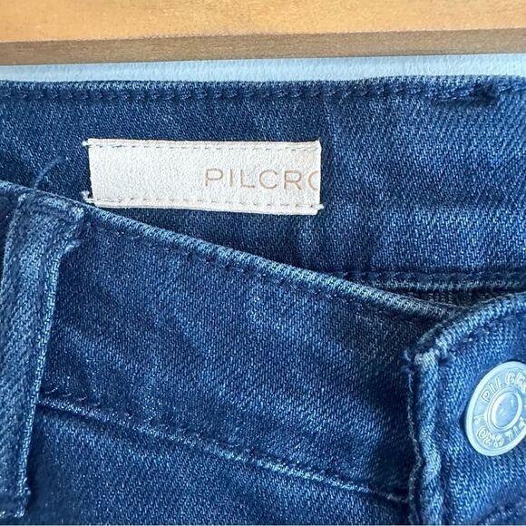 Anthropologie Pilcro Low-Rise Dark Wash Boho Style Flare Jeans Size 28 NWT - Picture 10 of 13